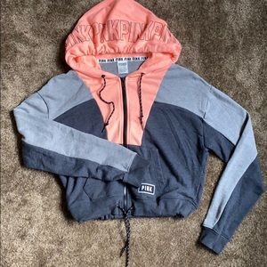 Cropped, zip-up hoodie